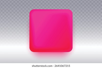 Tactile pink 3D button with rounded edges, ideal for app interfaces, website accents, or modern digital projects. Clean and interactive.