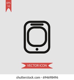Tactile tablet vector icon, illustration symbol