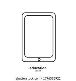Tactile tablet vector illustration lineal color and filled design