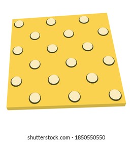 mosaico táctil para personas con discapacidad ciega aisladas. Ilustración de material vectorial. Concepto de inclusión para ciegos, urbanos. Baldosas de calle inhabilitadas aisladas. Ilustración vectorial, losas de pavimento, mosaico táctil