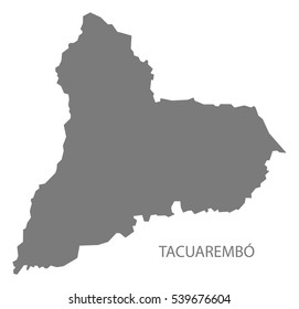 Tacuarembo Uruguay Map in grey