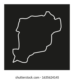 Tadla Azilal region map in Morocco