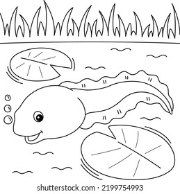 Tadpole Animal Coloring Page for Kids