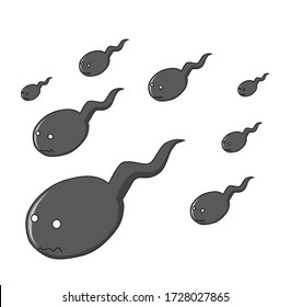 Tadpole  Cartoon Illustration Vector White Background 