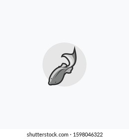 A tadpole character design logo.
