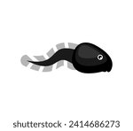 Tadpole isolated. Frog larva. Vector illustration