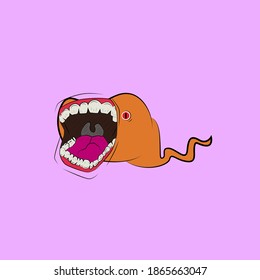 tadpole laughing out loud, streetwear or t-shirt design	
