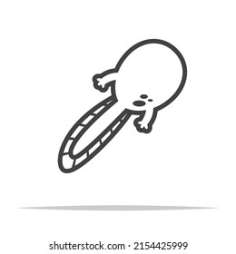 Vector de icono de contorno de tabulación aislado