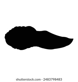 diseño de Vector de silueta de renacuajo. blanco y negro.