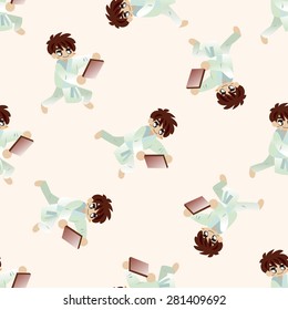 Taekwondo , cartoon seamless pattern background