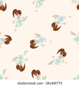 Taekwondo , cartoon seamless pattern background