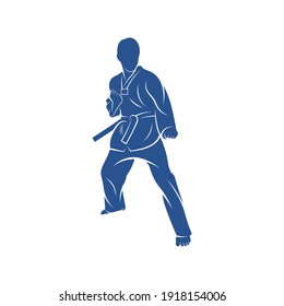 Taekwondo design vector illustration, Creative Taekwondo logo design concepts template, icon symbol