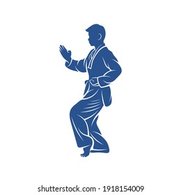 Taekwondo design vector illustration, Creative Taekwondo logo design concepts template, icon symbol