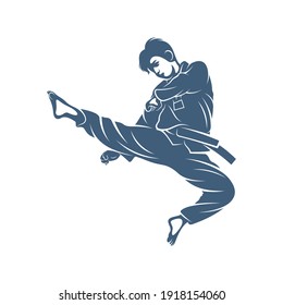 Taekwondo design vector illustration, Creative Taekwondo logo design concepts template, icon symbol