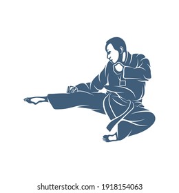 Taekwondo design vector illustration, Creative Taekwondo logo design concepts template, icon symbol