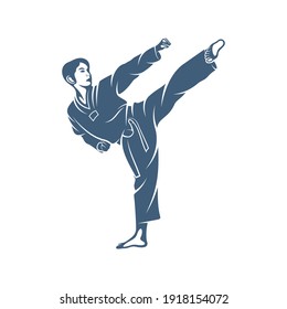 Similar Images, Stock Photos & Vectors of Karate fighter. Vector ...