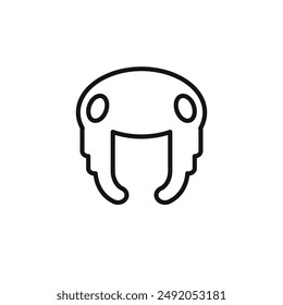 Taekwondo helmet icon outline collection in black and on white background