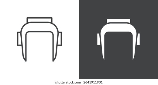 Taekwondo helmet icon symbol illustration logo