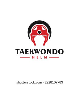 taekwondo helmet vector illustration logo design