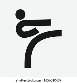 Taekwondo icon symbol. Karate logo design