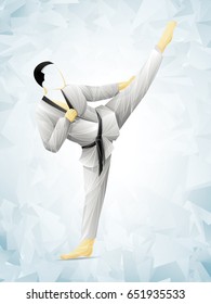 Taekwondo, judo, karate athlete