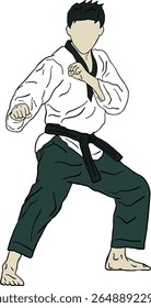 vetor de pontapé taekwondo disponível para cartaz e ícone de logotipo