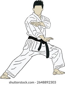 vetor de pontapé taekwondo disponível para cartaz e ícone de logotipo