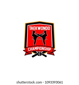 Taekwondo Logo Design Template. Vector Illustration