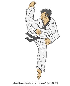 Taekwondo Martial Art Stock Vector (Royalty Free) 661533970 | Shutterstock