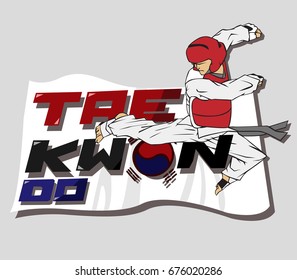 Taekwondo Martial Art Stock Vector (Royalty Free) 676020268 | Shutterstock