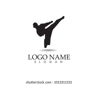taekwondo people logo icon