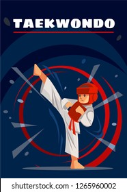 Taekwondo Poster. Kids Sports