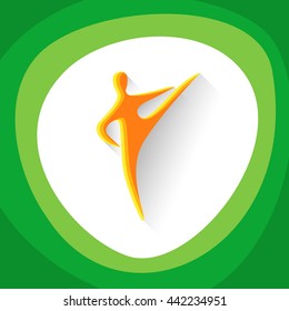 Taekwondo Sport Game Logo Competition Icon Vector Illustration