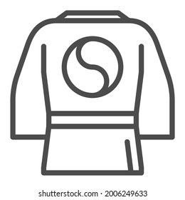 Taekwondo, square line vector icon.