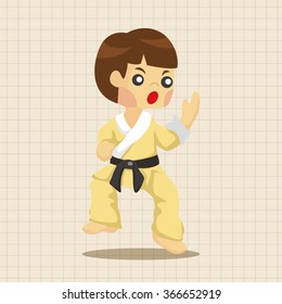 Taekwondo theme elements