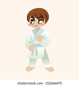 Taekwondo theme elements vector,eps