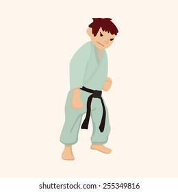 Taekwondo theme elements vector,eps