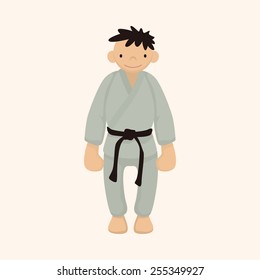 Taekwondo theme elements vector,eps