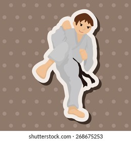 Taekwondo theme elements vector,eps