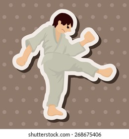 Taekwondo theme elements vector,eps