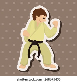 Taekwondo theme elements vector,eps