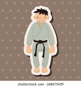 Taekwondo theme elements vector,eps
