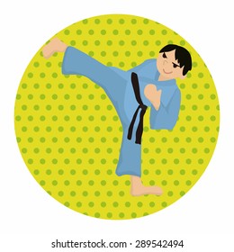 Taekwondo theme elements vector,eps