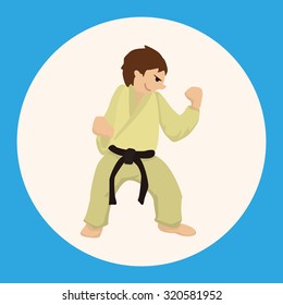 Taekwondo theme elements vector,eps