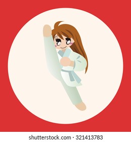Taekwondo theme elements vector,eps