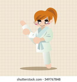 Taekwondo theme elements vector,eps