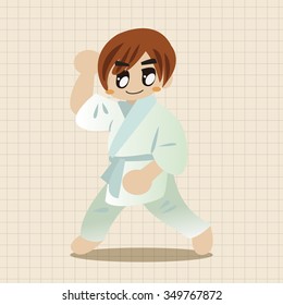 Taekwondo theme elements vector,eps