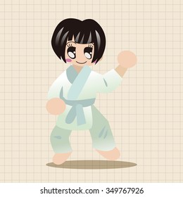 Taekwondo theme elements vector,eps