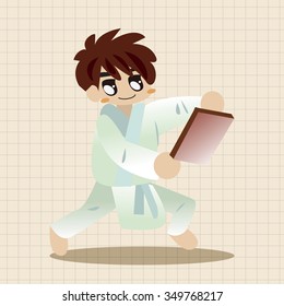 Taekwondo theme elements vector,eps