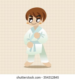 Taekwondo theme elements vector,eps